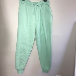 Boohoo sea foam green joggers